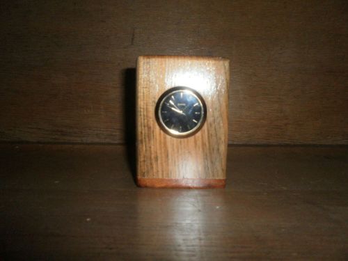 Wooden Pen Holder with Clock