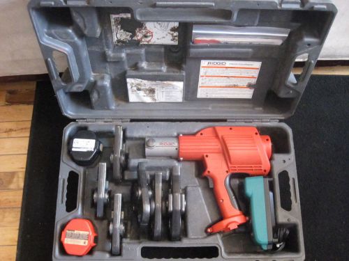 Ridgid Propress 320e Hydraulic Battery Operated Crimper 14v &amp; 6 JAWS #2