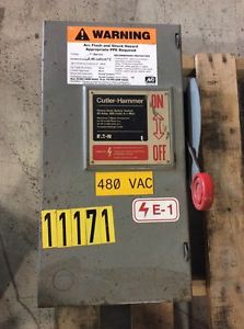 Cutler Hammer Eaton Safety Switch DH362FGK 60 Amp 600 Volt Fusible 3 Pole