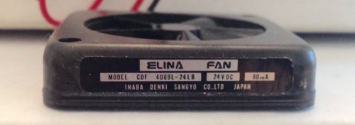 INABA DENKI SANGYO CO. ELINA FAN MODEL CDF 4009L-24LB 24VDC 80mA