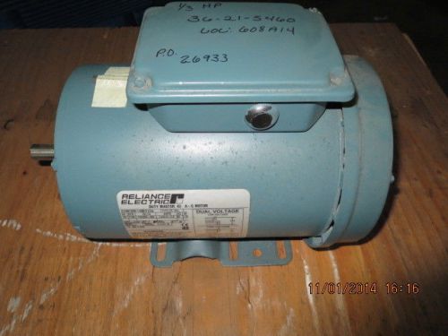 New Reliance Electric .33 1/3 HP Duty Master A-C Motor C56H1506V