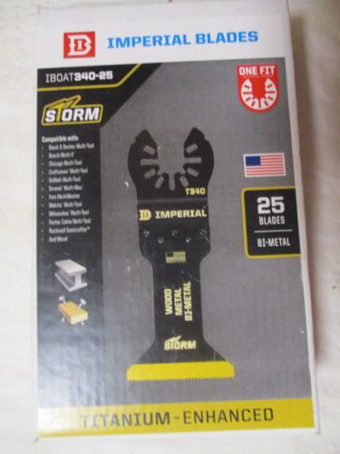 Imperial Blades IBOAT340-25 One Fit 1-3/4&#034; Bi-Metal Oscillating Blades 25-Pc NEW