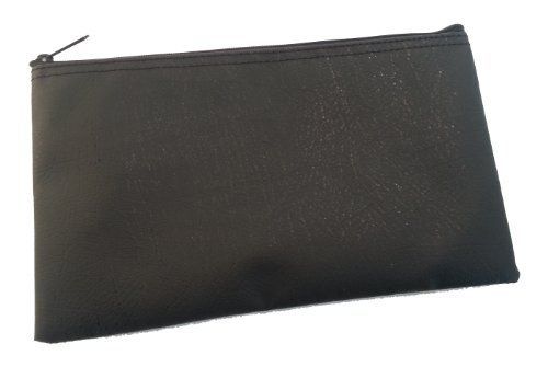 Cardinal Bag Supplies Bank Deposit Check Wallet, Black Nevatear Zipper Bag, 11 x