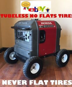 Wheel kit for honda generator eu3000is - solid never flat tires - all terrain!! for sale