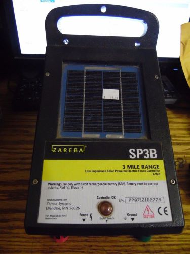 B3m ZAREBA SP3B 6 VOLT SOLAR POWERED ELECTRIC FENCE CONTROLLER
