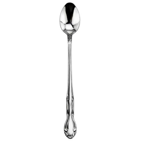 New Star Foodservice 58765 Stainless Steel Rose Pattern Iced Teaspoon, 7.7-Inch,