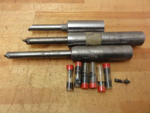 (3) 1&#034; Shank Boring Tools 3/16&#034; inserts, Threaded Carbide Cutters