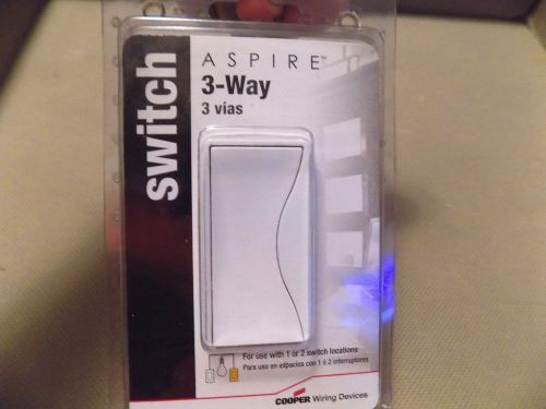 Aspire 3-way rocker light switch white 9503aw-k-l single pole 15 amp cooper wire for sale