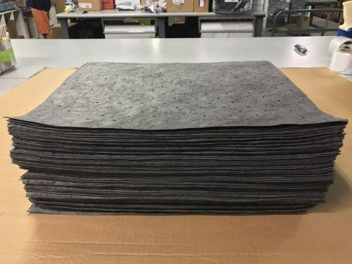 New pack of 100 spilfyter lightweight absorbent pig mat pads 18&#034; x 16&#034; free ship for sale