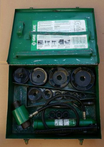 Greenlee 7310 1/2 - 4.5&#034;  slug buster conduit hydraulic knockout punch set for sale
