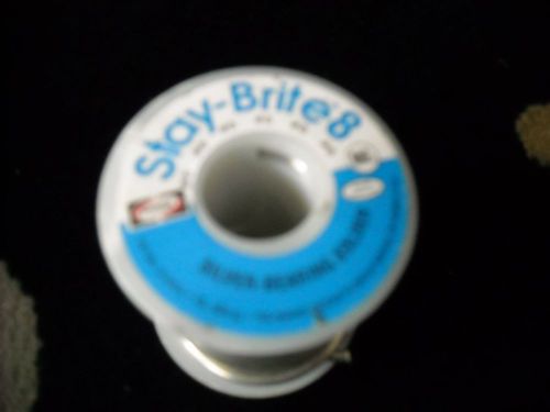 Stay-brite 8 silver bearing solder 1/8&#034; 1lb for sale
