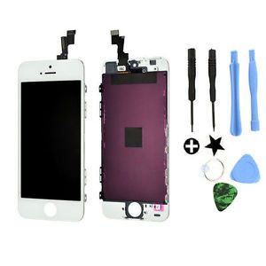 White lcd display+touch screen digitizer assembly replacement for iphone5s oem for sale