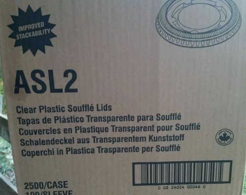 Clear Plastic Souffle Cup Lids ASL2 1800 Count