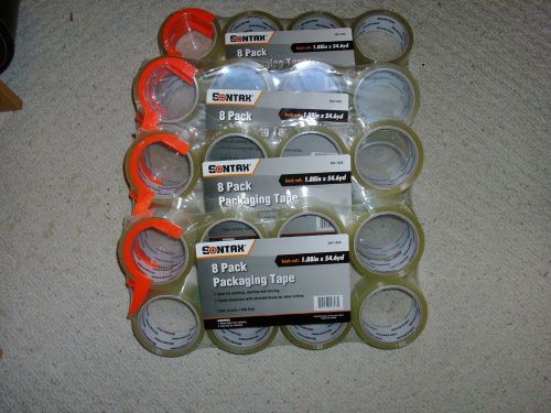 Sontax Packaging Tape and Dispenser with 32 Rolls, each roll 1.88 &#034; x 54.6 Yards
