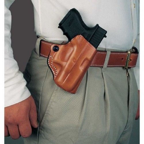 Desantis 019taq5z0 mini scabbard belt holster tan leather rh for ruger lc9 w/lm for sale