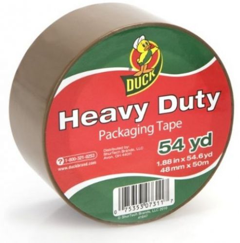 Duck Brand HD High Performance Packaging Tape, 1.88-Inch X 54.6-Yard, Tan, Roll