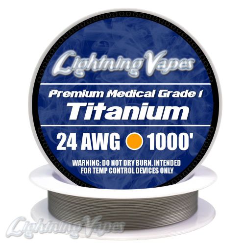 24 AWG Titanium Grade 1 Wire 0.51mm - 1000&#039;