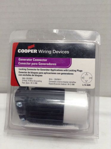 Cooper Wiring Devices L14-30R Generator Connector 30A 250V 3pole 4wire Grounding