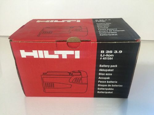 HILTI Battery Pack B 36/3.9 LI-ION, - Brand New, Rechargeable FAST SHIPPING!