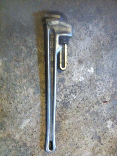 24&#034; ridgid straight pipe wrench 824 aluminum handle 3&#034; make offer for sale