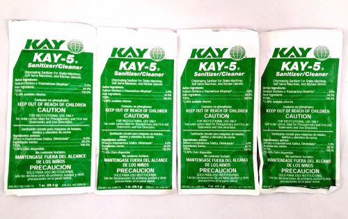 Kay 5 Sanitizer/Cleaner for Soda Fountain, Shake &amp; Soft Serve Machines -Lot of 4