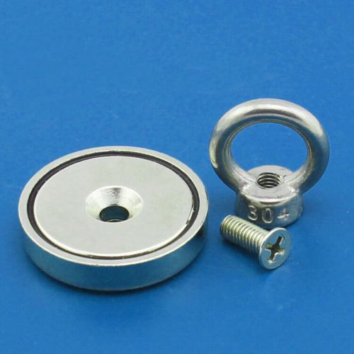 D40x10mm Strong Disc Rare Earth Permanent NdFeB Magnet with eyebolt ring N38