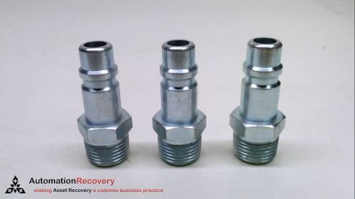 FOSTER P581 - PACK OF 3 - AIR HOSE CONNECTOR, 1/2&#034; MPT, MALE,, NEW* #226038