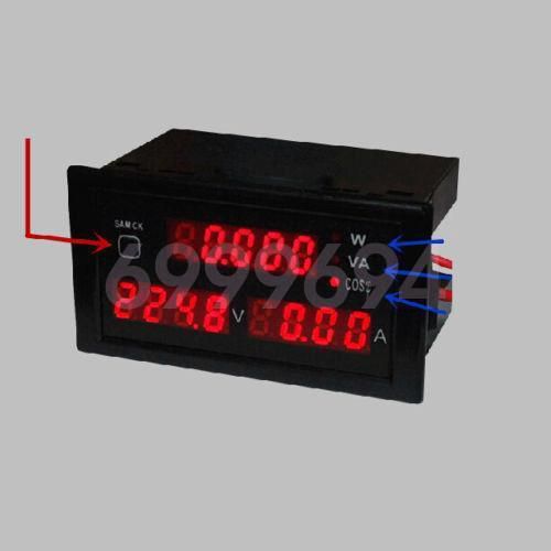 AC 110V - 220V Digital LED 100A Watt Power Meter Volt Amp Ammeter Voltmeter + CT