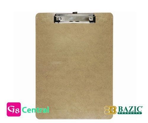 Bazic BAZIC Hardboard Clipboard with Low Profile Clip, Standard Size (PACK 24)