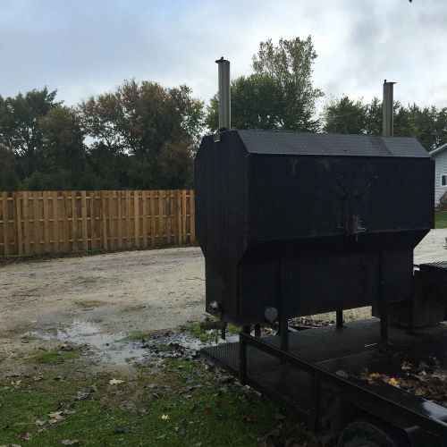 Commercial smoker pig roaster on trailer for sale