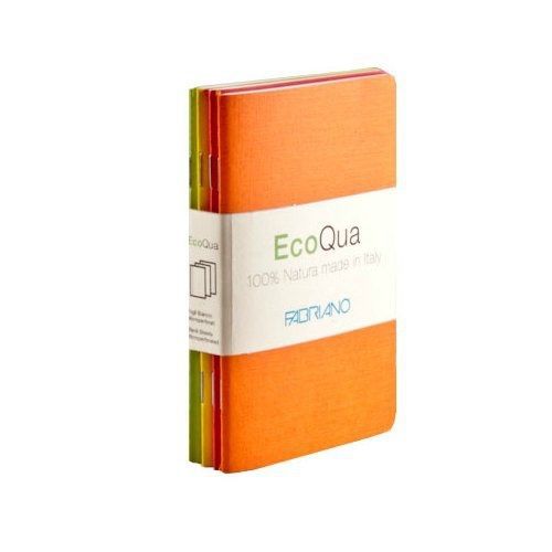 Fabrianno Ecoqua Dot Pocket Size Ntbk Warm Colors 4Pk