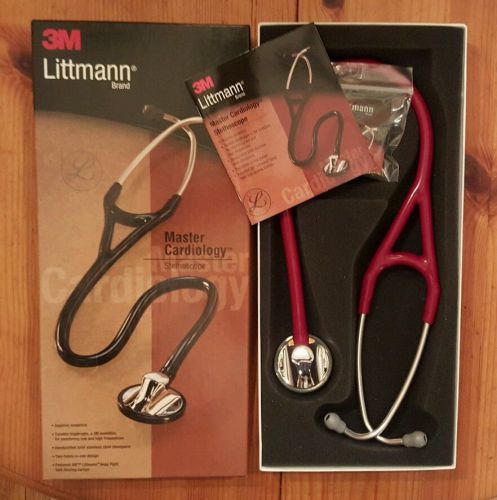 Littmann master cardiology stethoscope burgundy - brand new!  ship to u.s. only! for sale