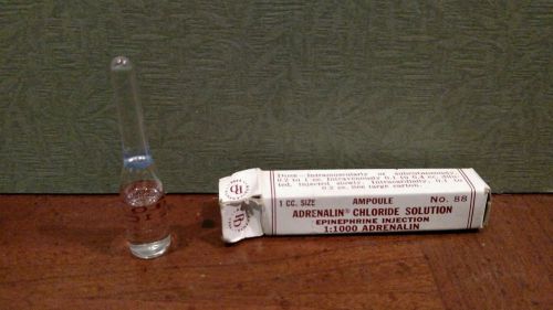 Adrenalin solution ampule #88 1:1000 epininephrin ampule vintage for sale