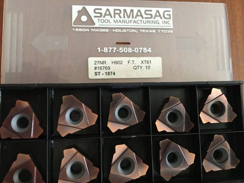 Sarmasag Tool Manufacturing 27NR H902F.T. #16769 QTY 10 ST-1874 NEW