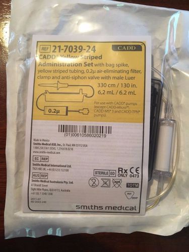 SMITHS MEDICAL 21-7039-24 CADD Yellow Striped Administration Set