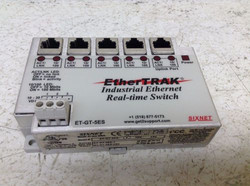 Sixnet ET-GT-5ES-1 EtherTRAK 5 Port Industrial Ethernet Switch 10-30 VDC ETGT5ES