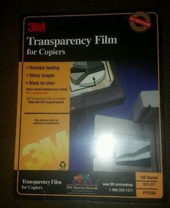 3M Transparency Film 78 Sheets PP2500 (open box of 100 minus 22 sheets)