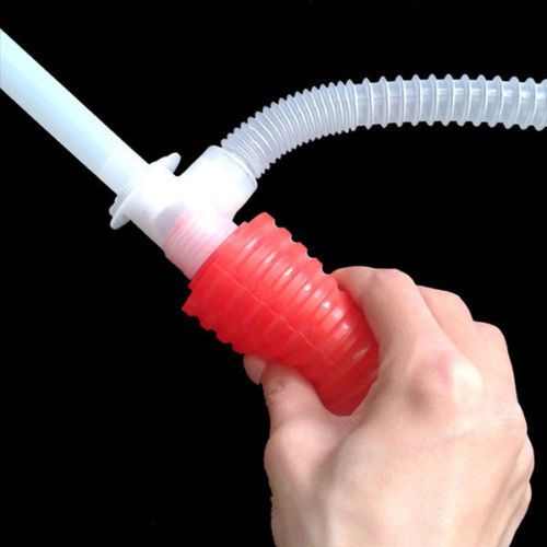 Manual Hand Siphon Syphon Oil Water Diesel Fuel Liquid Transfer Pump Pipe cc