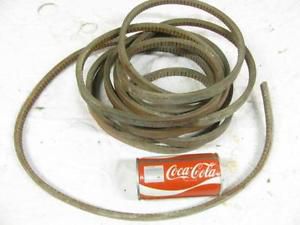 Rare 38&#034; &amp; 23&#039; NOS 5/8&#034; S. R. Sikes Co Antique Hit &amp; Miss Leather V-Belt Belting