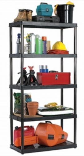 STORAGE SHELVES GRACIOUS LIVING FIVE SHELF HEAVY DUTY VENTILATED STORAGE RACK