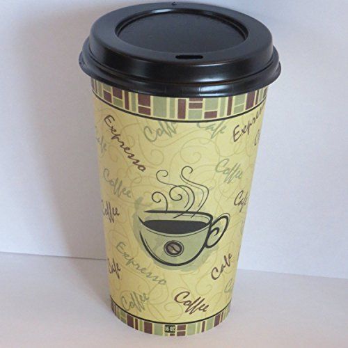 8 oz. paper coffee cups with lids- 100 sets