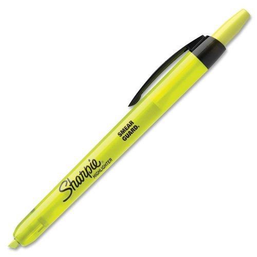 Sharpie Accent Retractable Highlighter, Micro Chisel Tip, Fluorescent Yellow