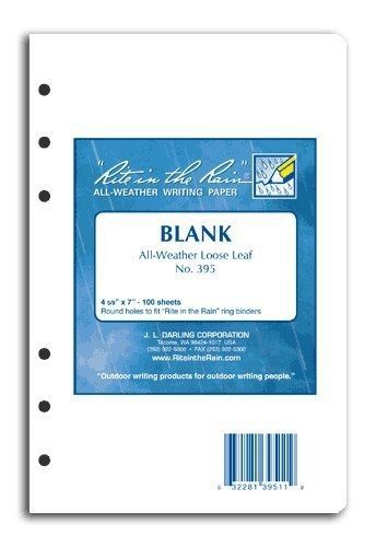Rite in the rain loose leaf - blank #395 for sale