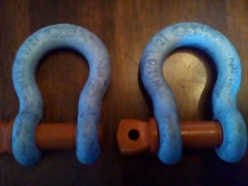 2 each 8-1/2 Ton 7/8&#034; CM Shackle/Clevis made in the USA