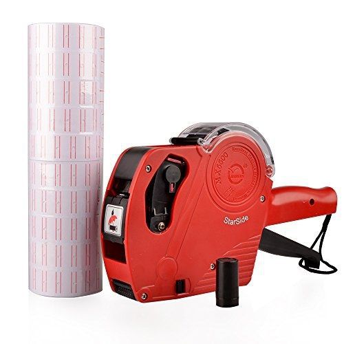 Starside wild-us mx5500 eos red 8 digits pricing gun kit with 7,000 labels &amp; for sale