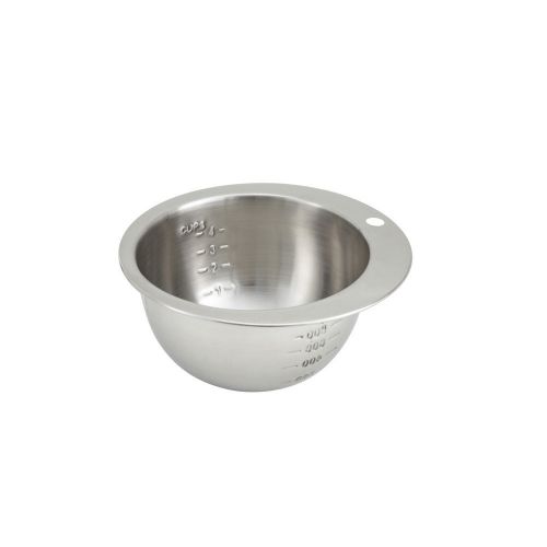 Winco smb-4 stainless steel measuring bowl - 4 cups for sale
