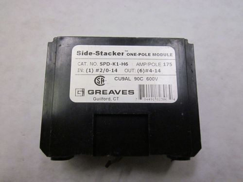 Greaves SPD-K1-H6 One Pole Side-Stacker Module 175A NOS