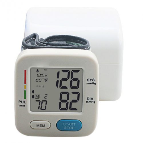 Digital LCD Screen Wrist Blood Pressure Monitor Heart Pulse BP Monitor JL