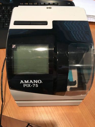 AMANO PIX-75 ATOMIC ELECTRONIC CLOCK RECORDER WITH 600 FREE TIME CARDS