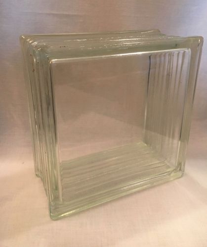 Vintage Archititectural Structural GLASS BLOCK Building Brick Bathroom Window